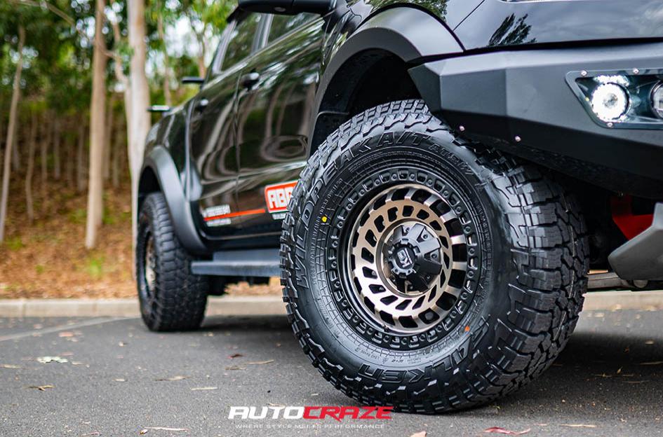 FORD RANGER RAPTOR ZOMBIE SATIN BLACK MACHINED BRONZE TINT